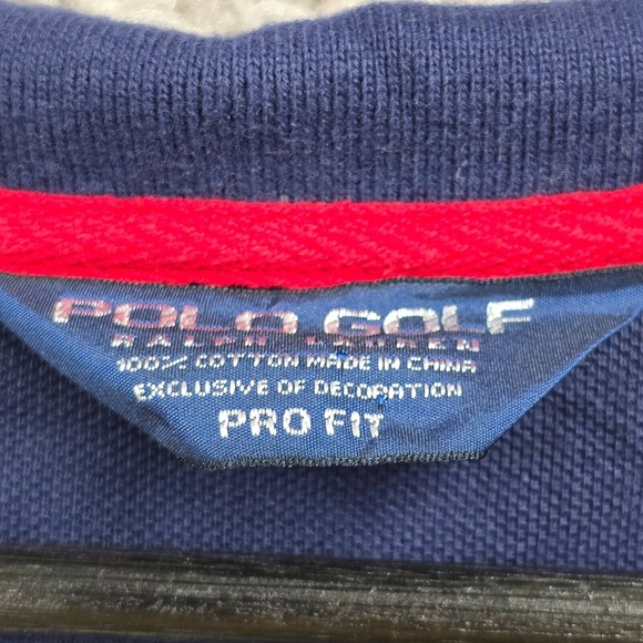 Polo Golf Ralph Lauren Shirt Mens XL Blue Pro Fit The Open 2012 Short Sleeve - Picture 6 of 13